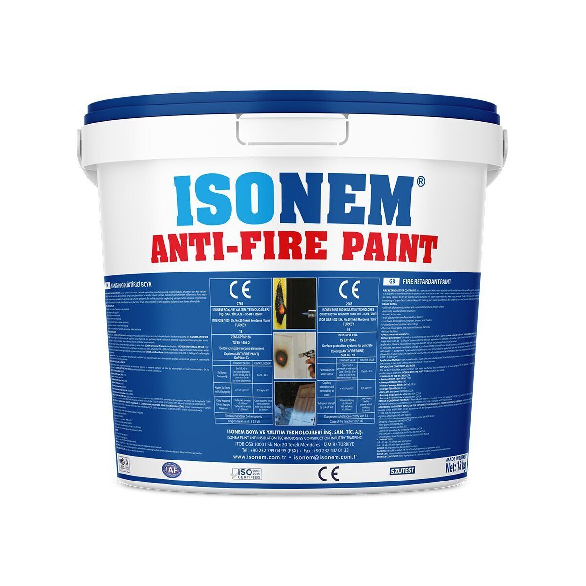 İSONEM ANTI FIRE PAINT Yangın Geciktirici Son Kat Boya