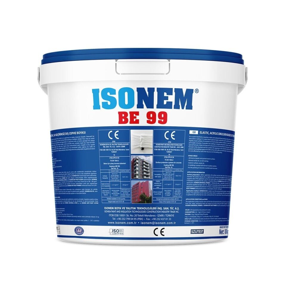 İSONEM BE 99 Elastik, Su Geçirimsiz Dış Cephe Boyası