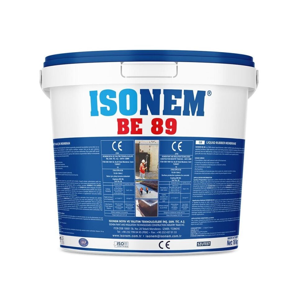 İSONEM BE89 Likit Kauçuk Su Yalıtımı 18 kg