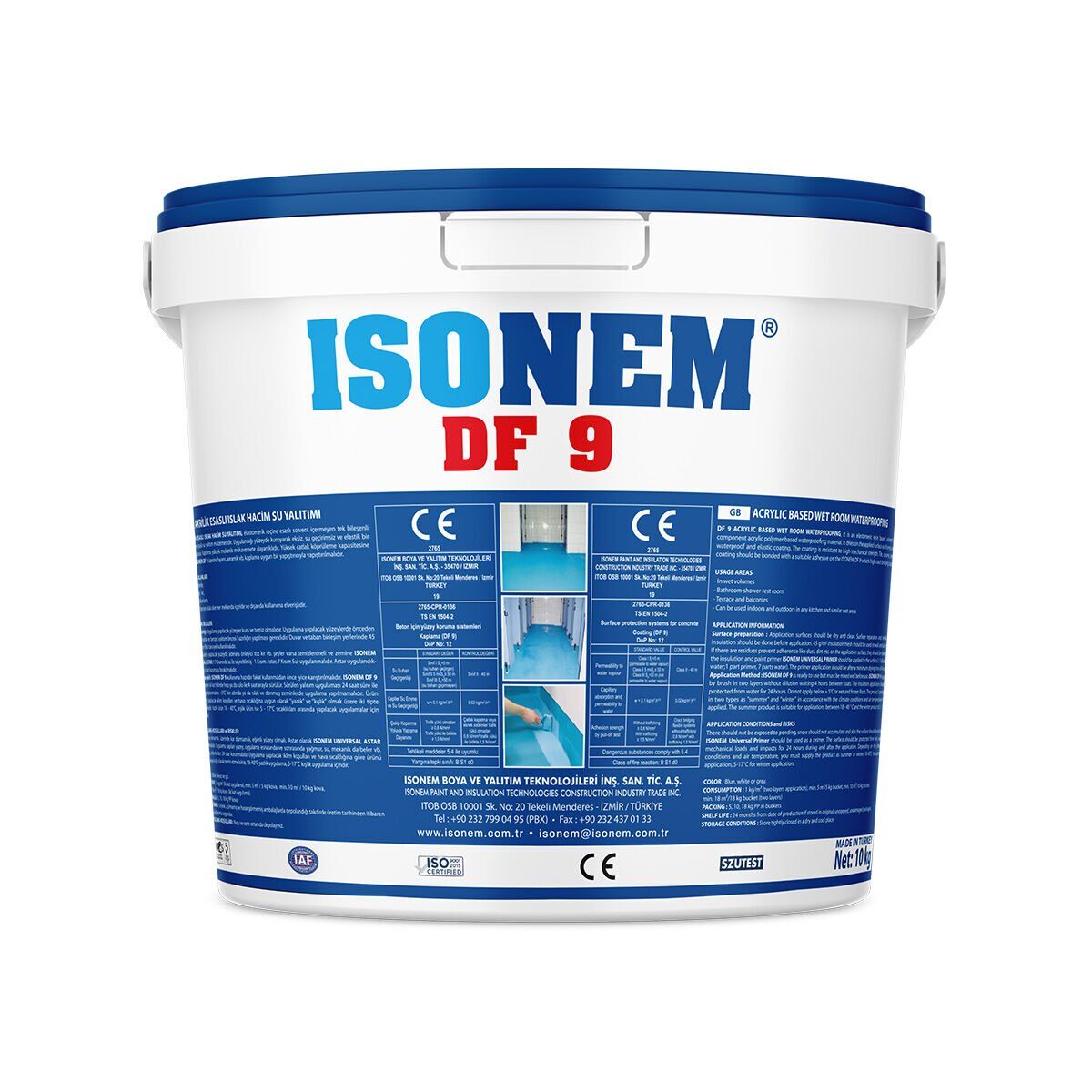 İSONEM DF 9 Akrilik Esaslı Islak Hacim Su Yalıtımı 18 KG