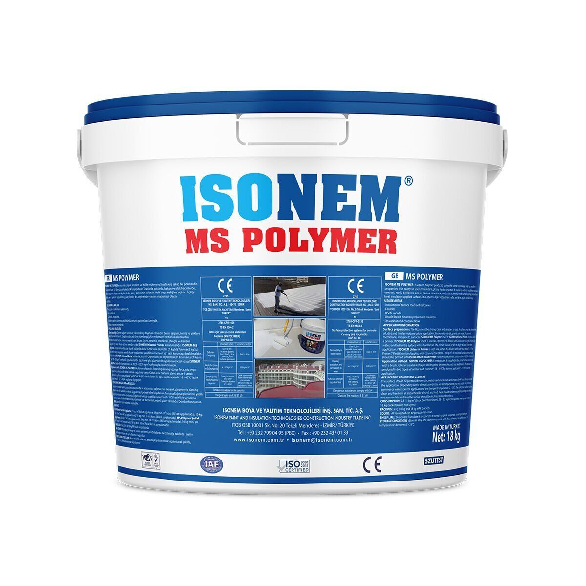 İSONEM MS POLYMER %300 Elastik Su Yalıtım Malzemesi 10 KG
