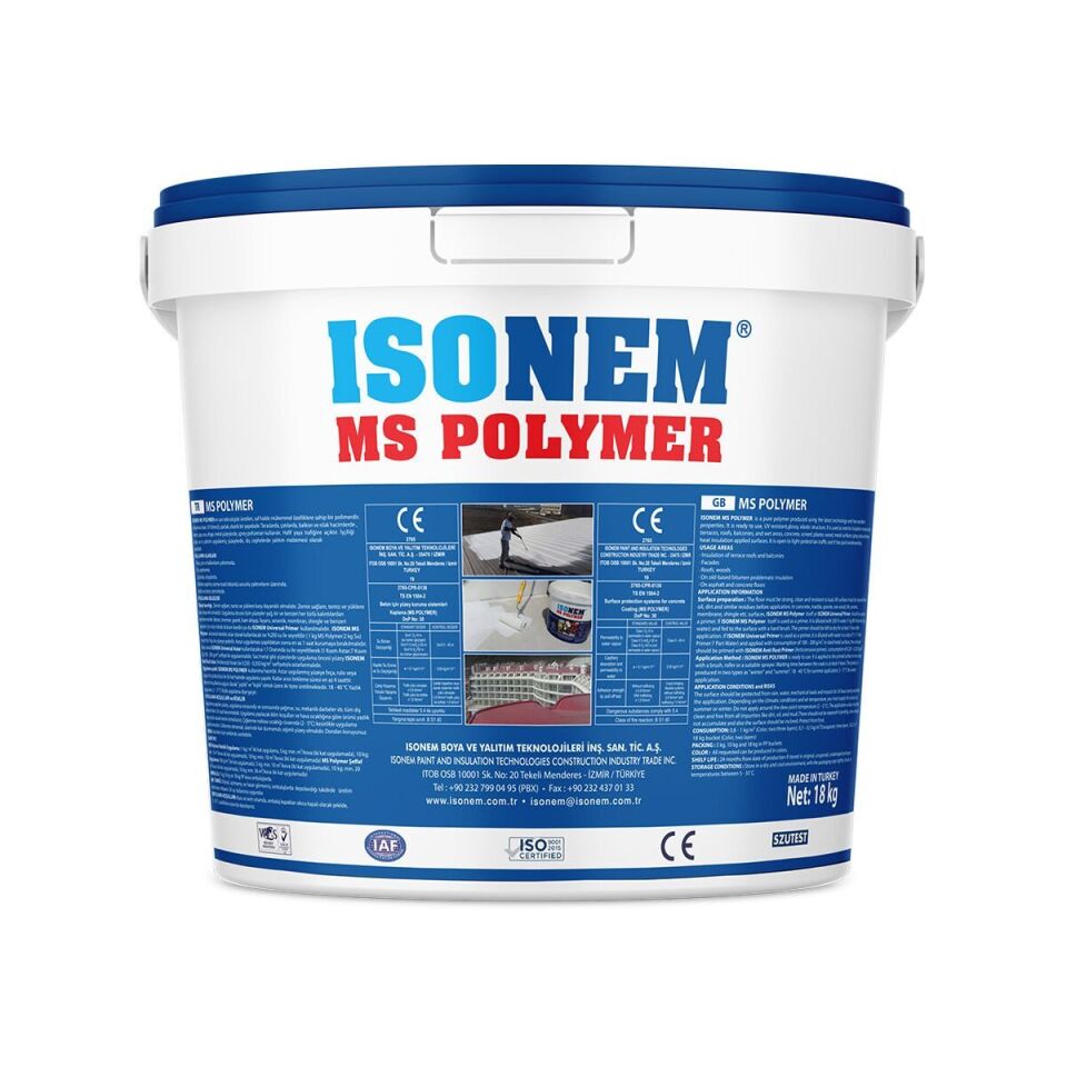İSONEM MS POLYMER %300 Elastik Su Yalıtım Malzemesi 10 KG