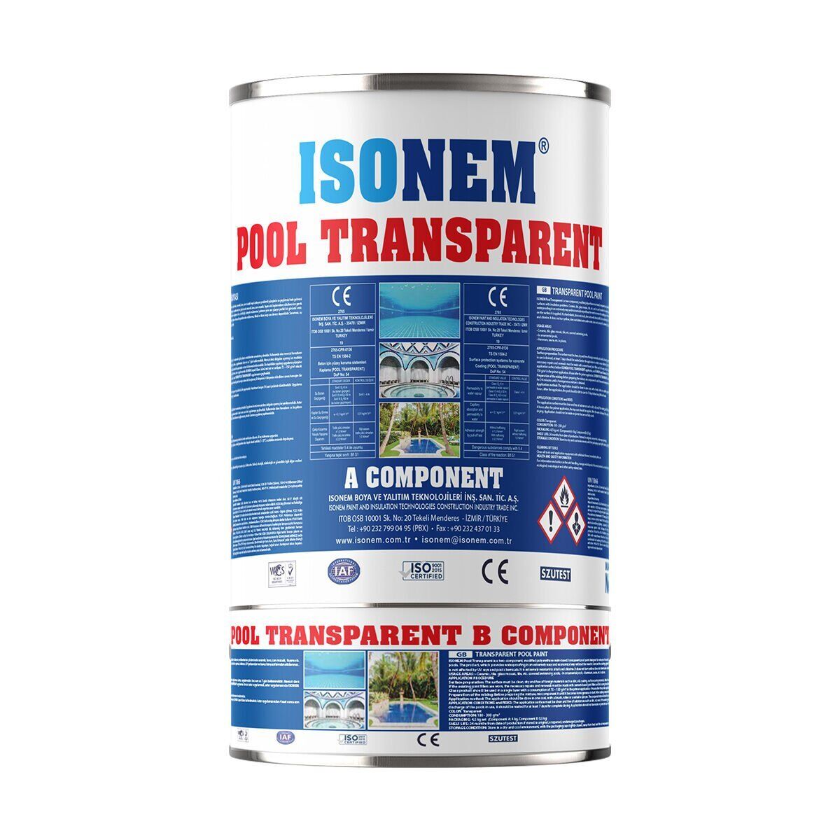 İSONEM POOL TRANSPARENT Şeffaf Havuz Boyası 4,5 KG