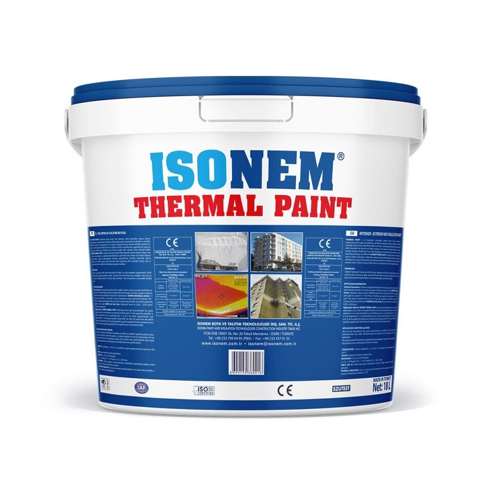 İSONEM THERMAL PAİNT İç - Dış Cephe ve Çatı Isı Yalıtım Boyası 18 KG