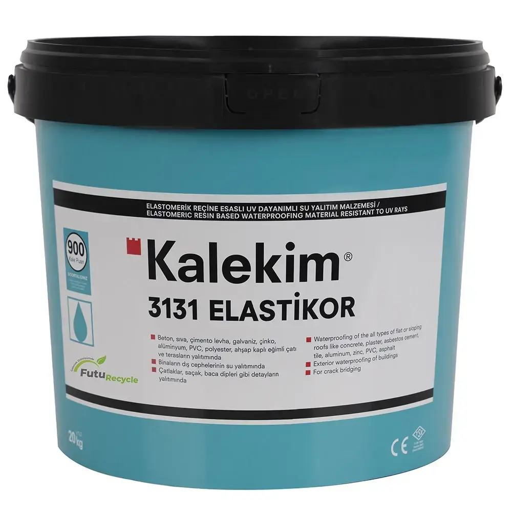 KALEKİM 3131 ELASTİKOR 20 KG Elastomerik Reçine Esaslı UV Dayanımlı Su Yalıtım Malzemesi