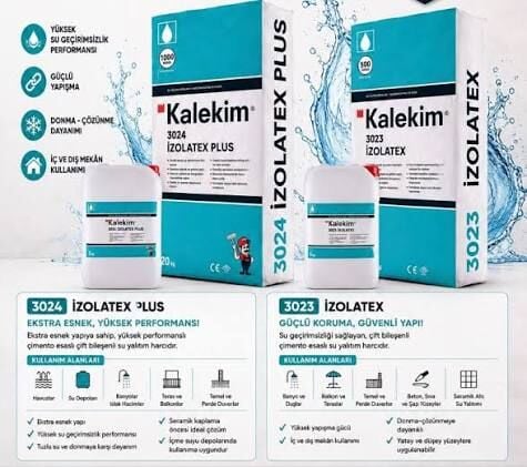 Kalekim İzolatex Plus 3024 Ekstra Esnek Su Yalıtım Harcı 30 kg set